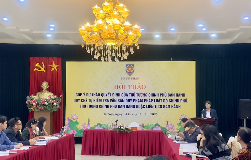 Góp ý dự thảo Quyết định của Thủ tướng Chính phủ ban hành Quy chế tự kiểm tra văn bản QPPL